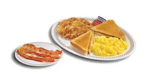 WAFFLE HOUSE TWO EGG BREAKFAST with SIDE MEAT