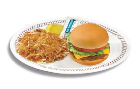 ANGUS 1/4-LB HAMBURGER DELUXE with HASHBROWNS